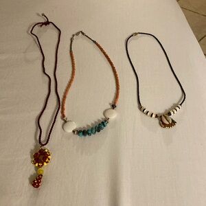 3 Tribal Style Necklaces